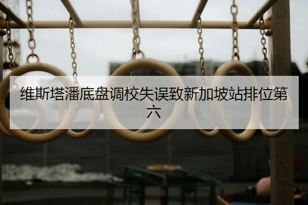 维斯塔潘底盘调校失误致新加坡站排位第六
